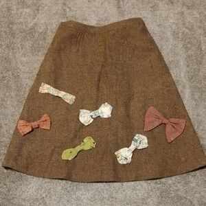 Elevenses Tweed Bow Skirt